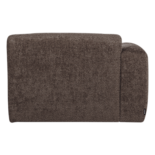 WOOOD chaise longue bank links Mojo Base - Wollig - Bruin - 74x112x162