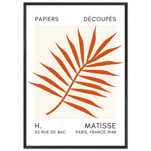 Artfulprints Poster met Lijst Matisse – Floral reef orange   - 70x100 cm - Oranje
