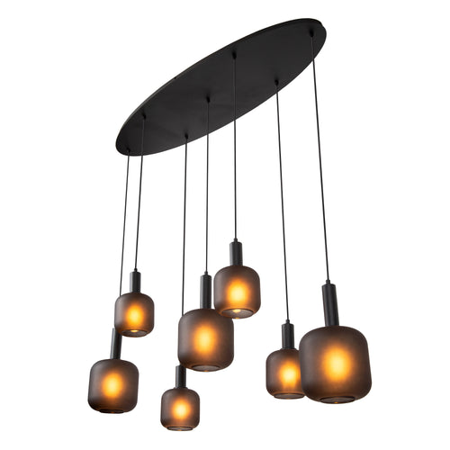 Lucide hanglamp ELOISE - 7xE27 - Zwart