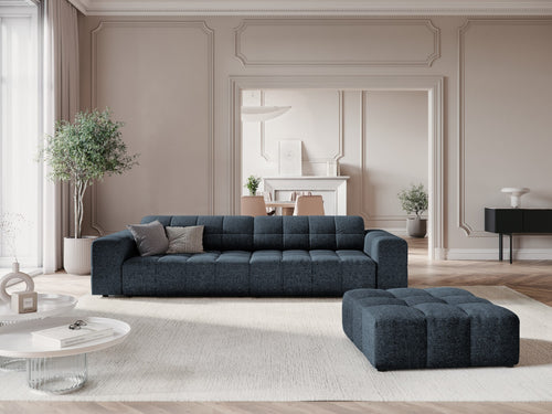 Cosmopolitan Design Poef Chicago chenille koningsblauw - 84x102x42cm