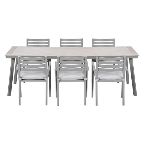 Garden Impressions Tuinset Amarillo 7-delig - Penedo tuintafel 230x100 taupe