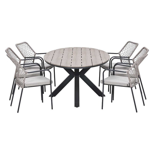 Garden Impressions Tuinset Ross 7-delig - Tulli tuintafel ovaal 220x115 cm