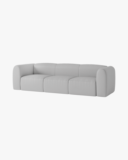 noo.ma Flom 3-zits slaapbank - Light Grey, 140x200 uitklapbaar bed