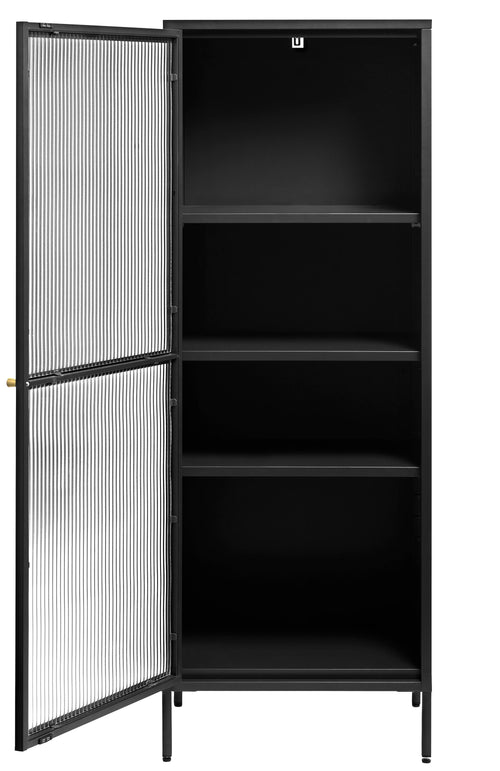 Rebellenclub Vitrinekast Omeo - 160 x 58 cm - Zwart - vtwonen shop
