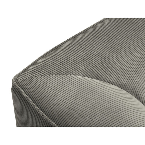 Cosmopolitan Design - Modulaire hoekbank links Siena 5-zits, ribfluwelen lichtgrijs - 180x366x69cm