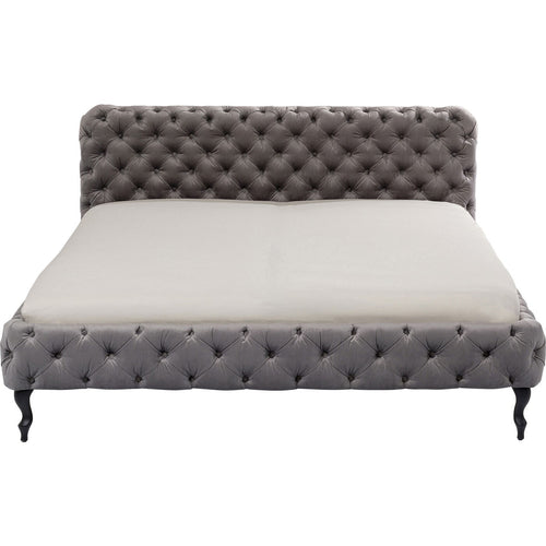 Kare Design Bed Desire - fluweel - grijs - 200x200cm - vtwonen shop
