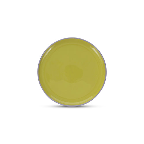 Ona - Plat bord 26xH2,5cm groen/paars Duo - Set van 4 - vtwonen shop