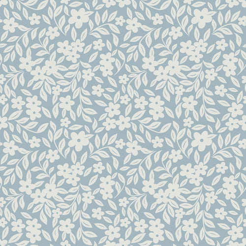 ESTAhome behang bloemetjes blauw - 50 x 900 cm - 131440 - vtwonen shop