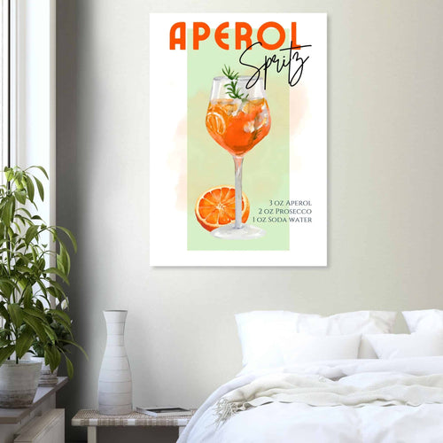 Artfulprints Poster met Lijst Aperol Spritz - Green   - 70x100 cm - Groen