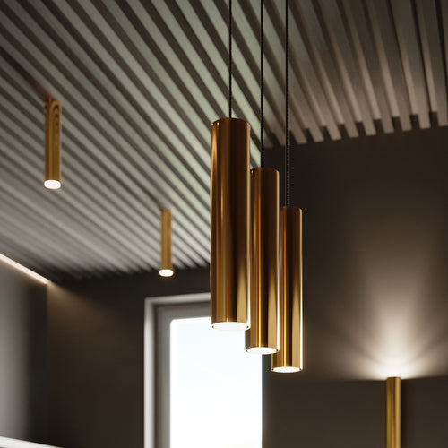 Sollux Lighting Hanglamp LAGOS 2 gepolijst goud - 30x6x90cm