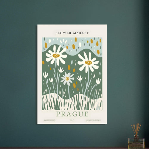 Artfulprints Poster met Lijst Flower market - Prague II   - 30x40 cm - Meerkleurig