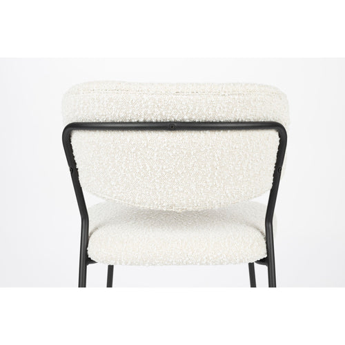 Housecraft Living Jolien Eetkamerstoelen Zwart/Bouclé - Set van 2 - vtwonen shop