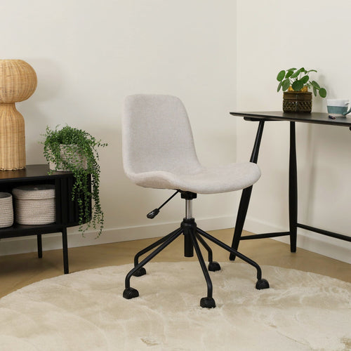 Nolon Nout-Fé Bureaustoelen Set van 2 - Beige - Zwart Onderstel - vtwonen shop