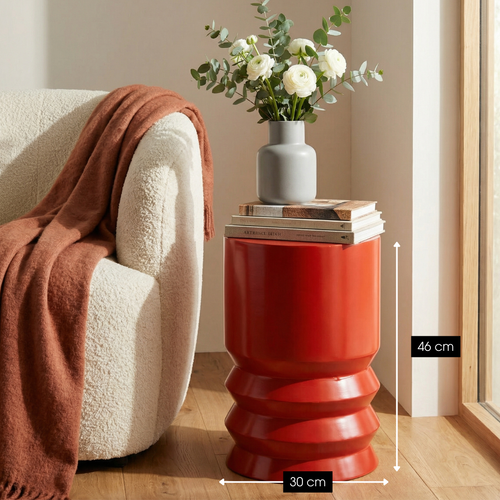 Mica Decorations Mart Bijzettafel – Bijzettafel Rond – Tafeltje – Koffietafel – Bijzet Tafel voor Woonkamer – Ook als Plantentafeltje