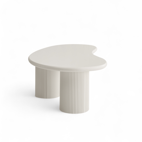 Furnhouse salontafel set Wave - Crème wit - Ø 50/130 cm