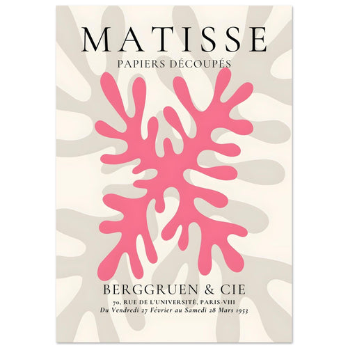 Artfulprints  Matisse – Pink coral   poster 30x40 cm