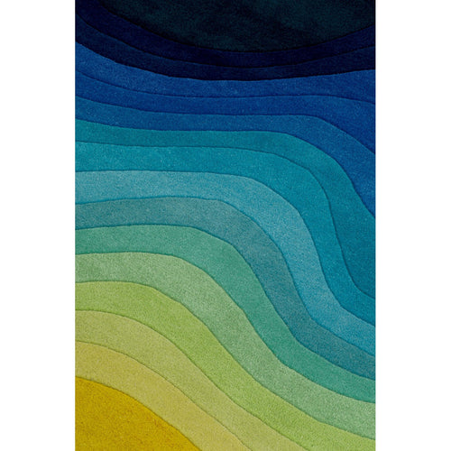 Kare Design Vloerkleed Aura 240x170cm groen en blauw