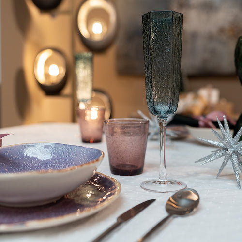 Kare Design Champagneglazen Cascata blauw (6/Set) - vtwonen shop