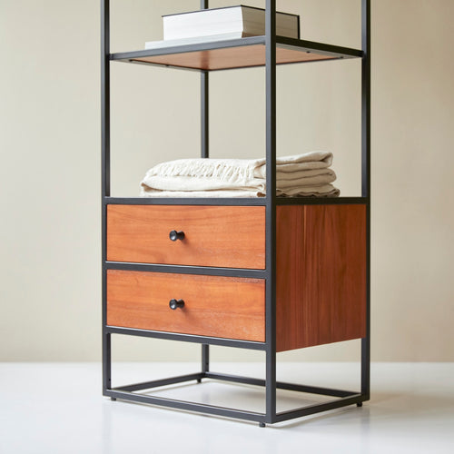 Tikamoon Kolomkast van massief acacia en metaal - Naturel - vtwonen shop