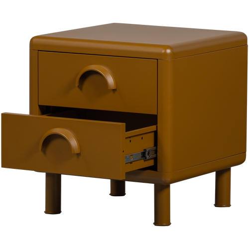 WOOOD Ladekast met 2 lades Rune - Metaal - Zand - 45x42x42 - vtwonen shop