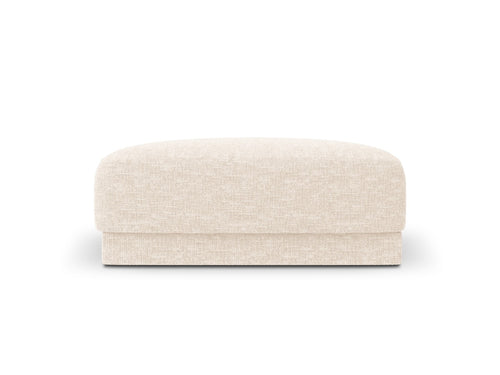 Micadoni Poef Miley structurele stof ivoor - 90x90x40cm