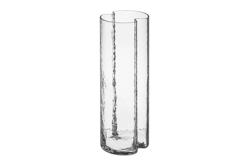 noo.ma Tubu vaas - transparant glas cilindrisch