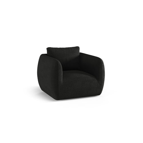 Cosmopolitan Design - Fauteuil Nimes boucle zwart - 87x95.5x80cm