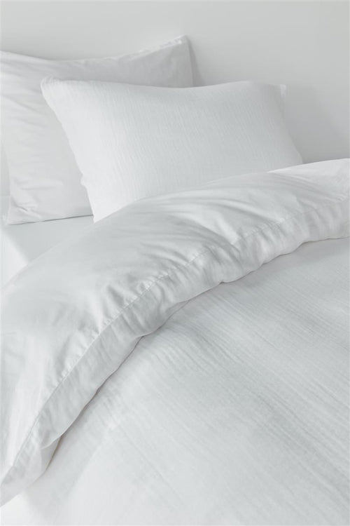 Beddinghouse Pure dekbedovertrek - Effen - Tweepersoons - 200x200/220 cm - Wit - vtwonen shop