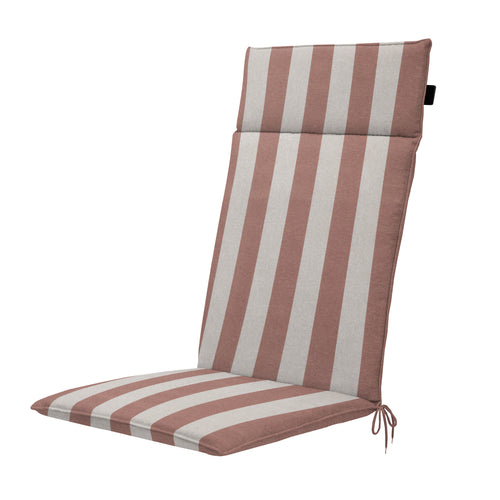 Madison tuintstoelkussen hoge rug Amora - bruin - 120x50x4cm - set van 4