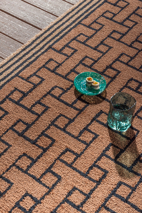 Vloerkleed Ted Baker T Monogram Light Brown Outdoor 455811 250x350 cm - vtwonen shop