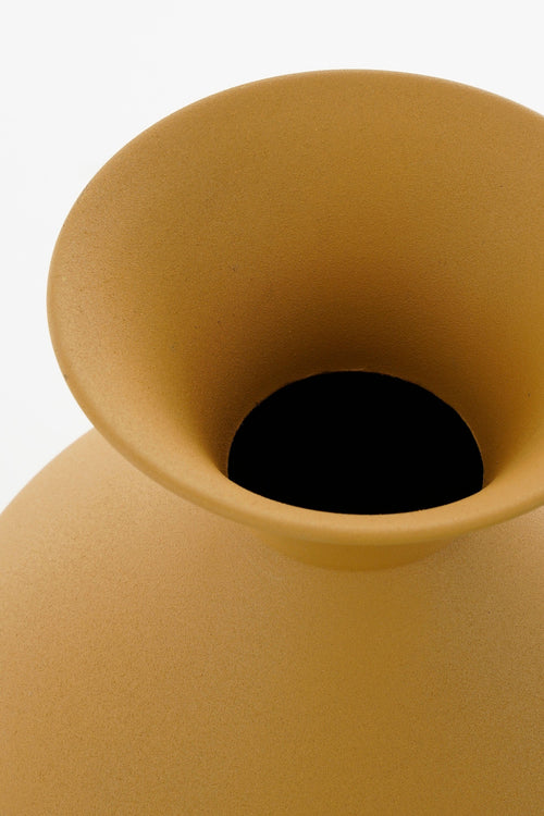 Mica Decorations Gyge Vaas - L30 x B24 x H37 cm - Metaal - Geel