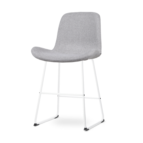 Nolon Nino-Fé Barkruk Lichtgrijs - Wit Onderstel - 65 cm - vtwonen shop