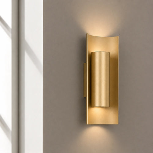 Searchlight wandlamp Roll - 2 lichts - 7.4  x 25.4   cm - goud