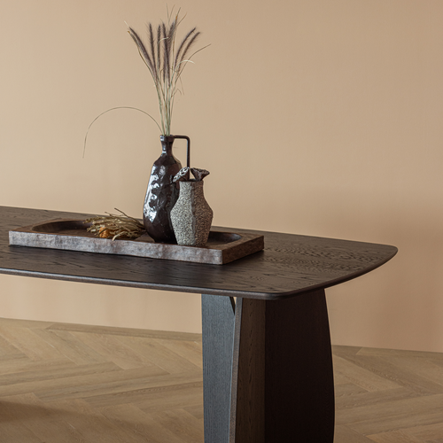 WOOOD eettafel Veere - Massief Eikenhout - Mystic Brown - 200 x 100