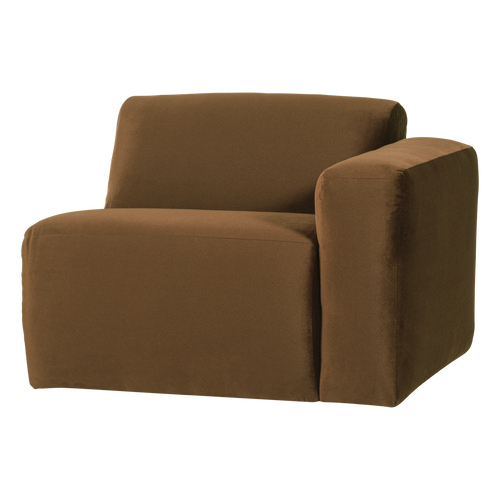 WOOOD 1-zits bank arm rechts Mojo Base - Velvet - Honinggeel - 74x105x97