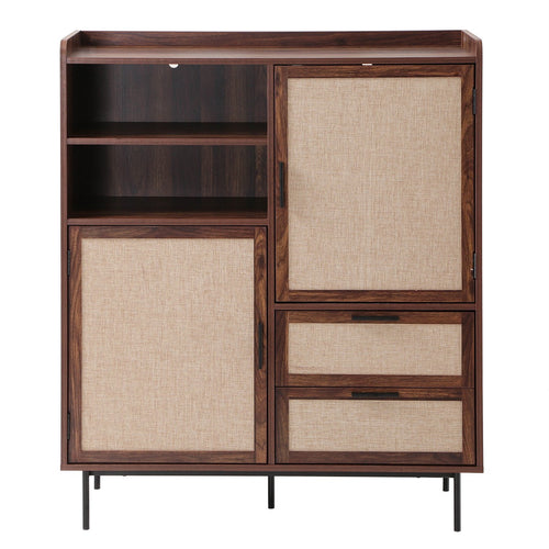 Calicosy - Hoge kast JETSON - Donker hout 100x39,5x120 cm