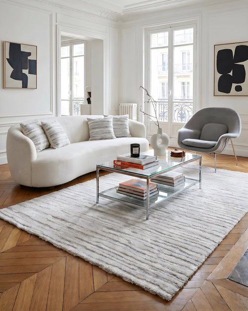 AFK Living vloerkleed Snug - reliëfeffect - beige - 200 x 290 cm