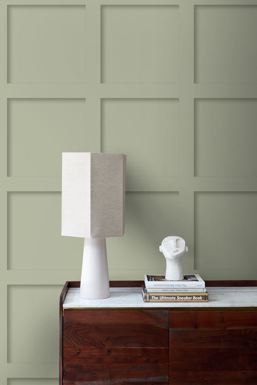 Origin Wallcoverings behang wandpanelen licht vergrijsd groen - 50 x 900 cm - 347955 - vtwonen shop