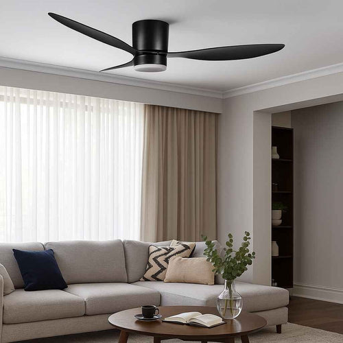 Freelight plafondventilator Brezza - 1 lichts - 132  x 22   cm - zwart - vtwonen shop