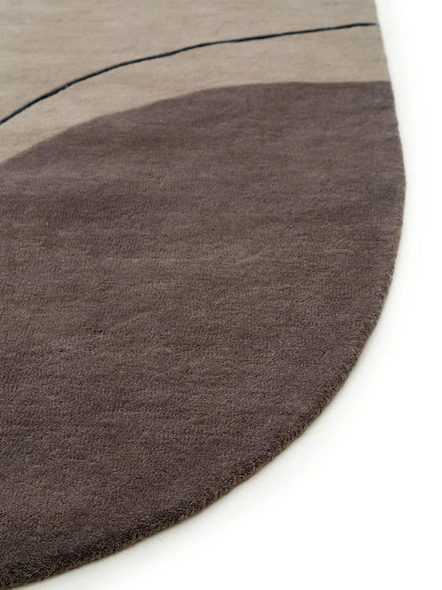 benuta wollen vloerkleed Shape - taupe - 160x230 cm