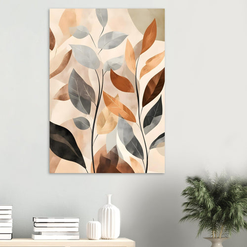 Artfulprints Poster Boho – Autumn leaves   - 30x40 cm - Meerkleurig