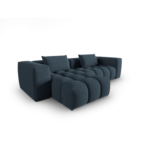 Cosmopolitan Design - Modulaire hoekbank links Verona 3-zits, structurele stof donkerblauw - 145x260x70cm