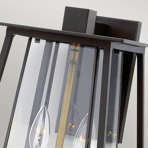 Elstead Walker - 2 Lichte Grote Buitenwandlantaarn Brons IP44, E14