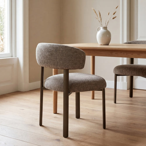 DÉJA Living Eetkamerstoel Alamo - Taupe/Brons - Set van 2