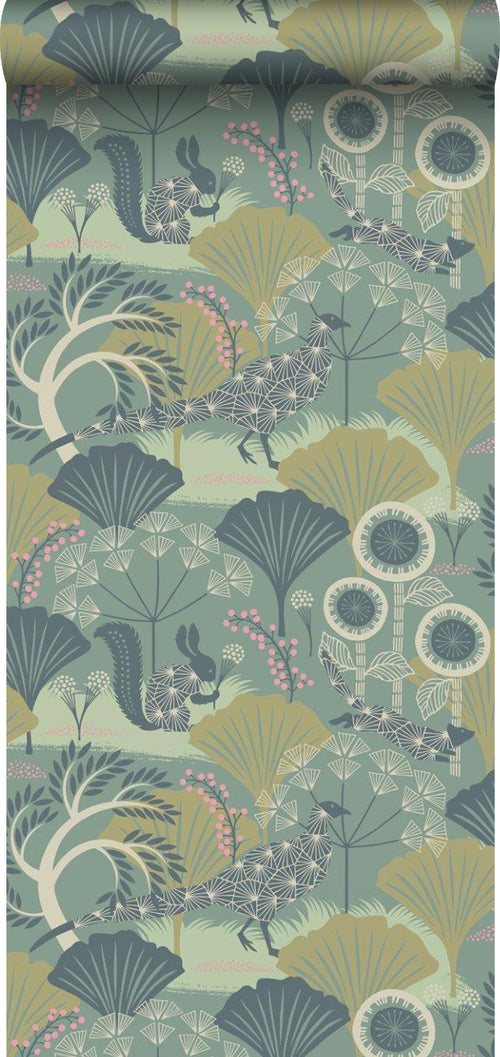 Borastapeter behang bosrijk landschap groen - 53 cm x 10.05 m - 660793 - vtwonen shop