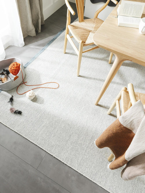 benuta plat geweven vloerkleed Mia - blauw - 200x300 cm