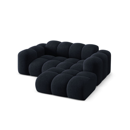 Cosmopolitan Design - Rechter hoekbank Treno 2-zits, chenille marineblauw - 164x180x70cm