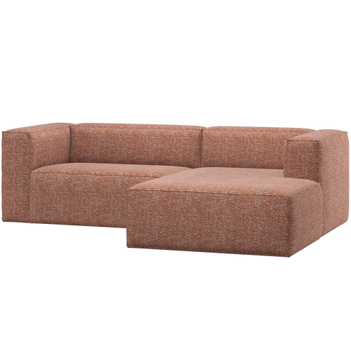 WOOOD chaise longue bank rechts Bean - Melange - Terra - 73x254x178 - vtwonen shop