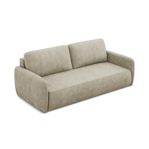 LaMiaSofa 3-zits slaapbank Corle - chenille stof - beige - 218x102x86