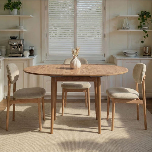 Calicosy - Ronde uitschuifbare eettafel KLARA - 100x100x75 cm